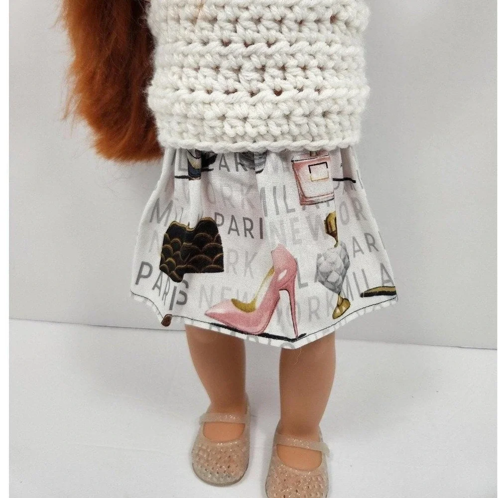 18" Doll Bougie Skirt handmade - Fits American Girl, My Life, Our Generation - Picture 2 of 4